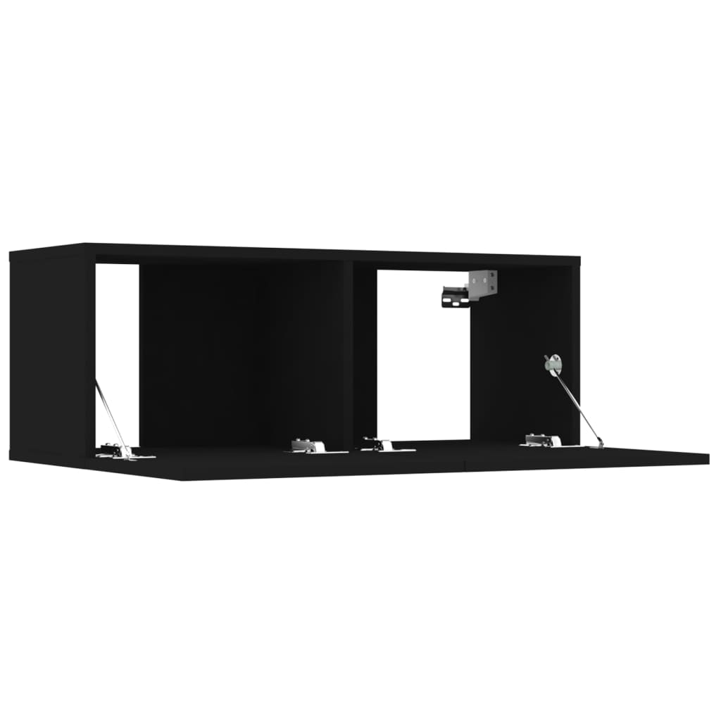 vidaXL Ensemble de meubles TV 5 pcs Noir Bois d'ingénierie