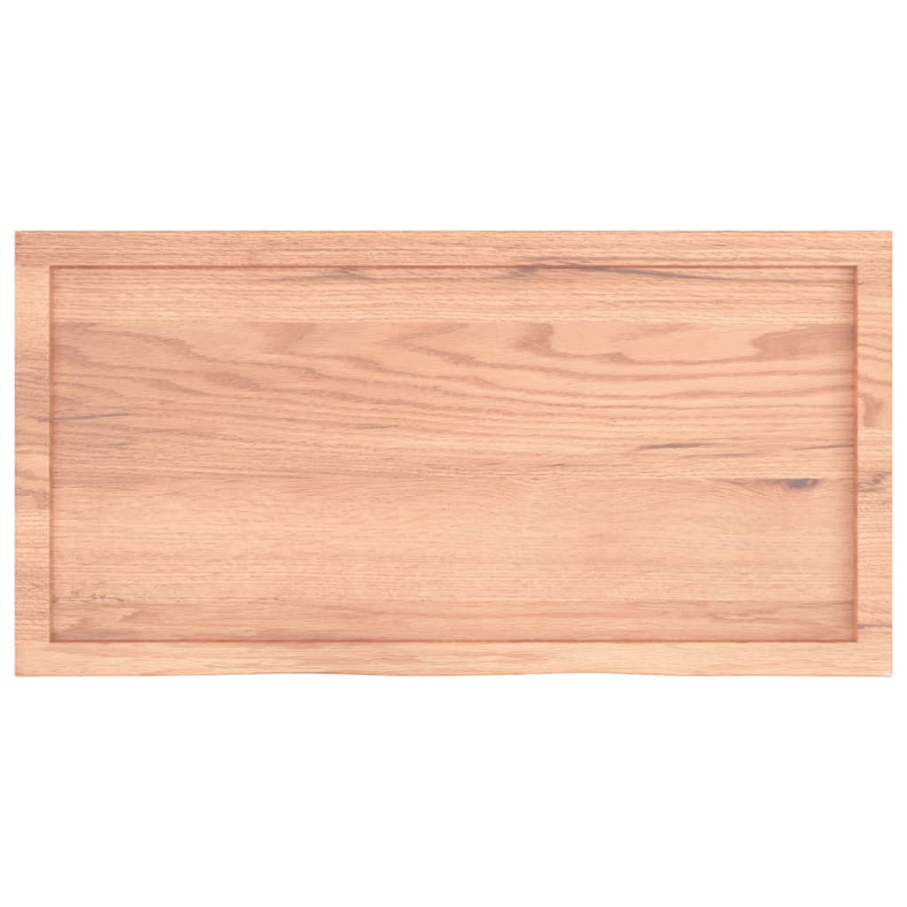 vidaXL Dessus de table marron clair bois chêne massif traité