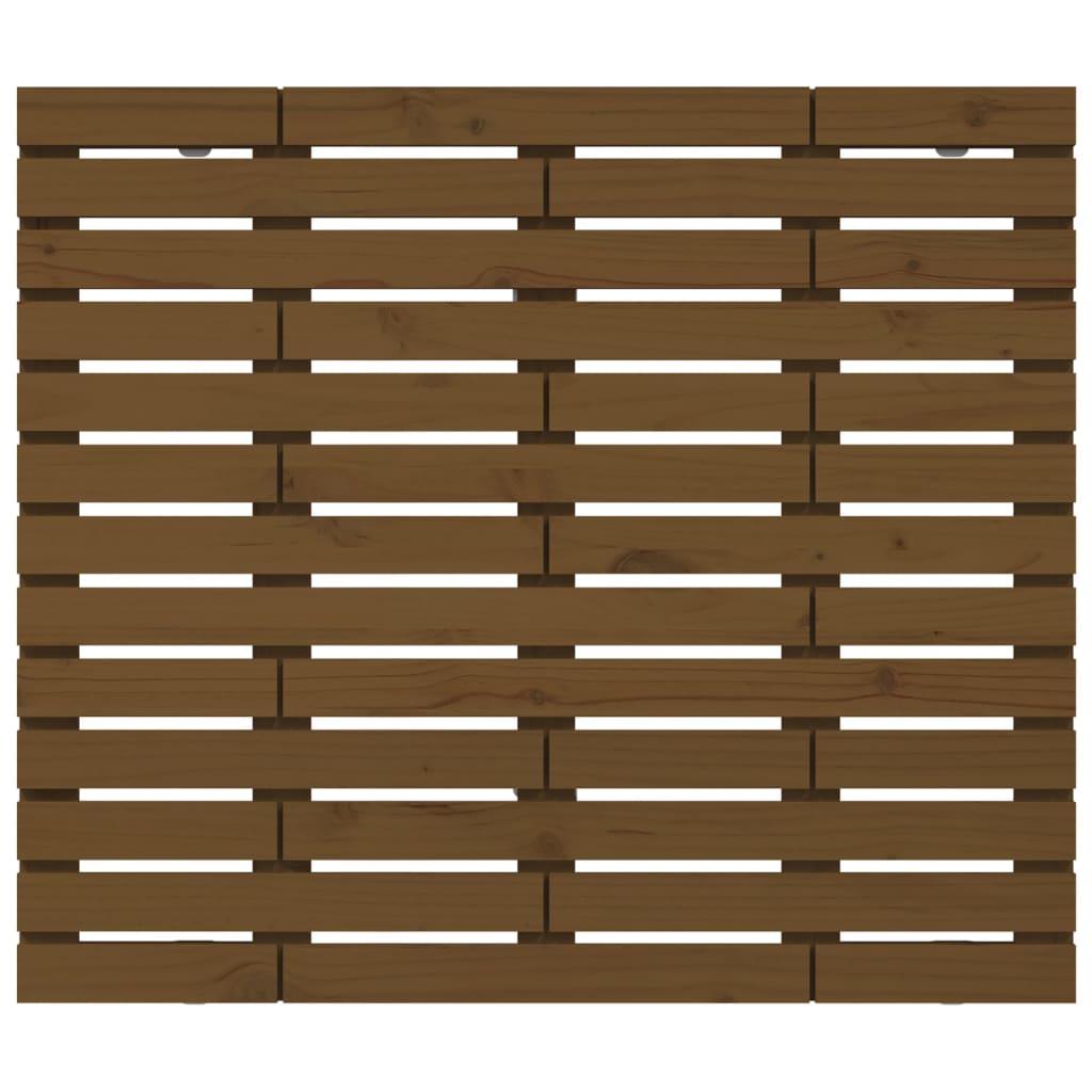 vidaXL Tête de lit murale Marron miel 81x3x91,5 cm Bois massif de pin