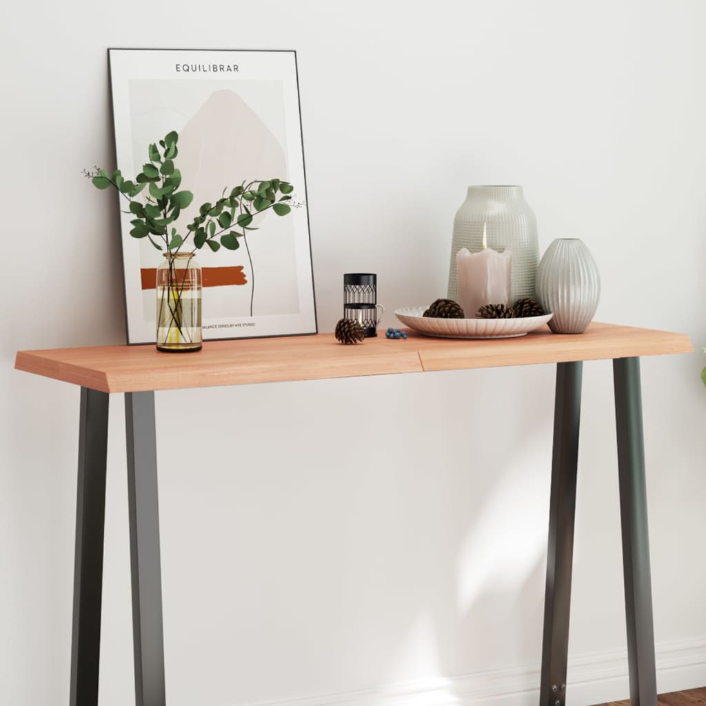 vidaXL Dessus de table bois massif traité bordure assortie