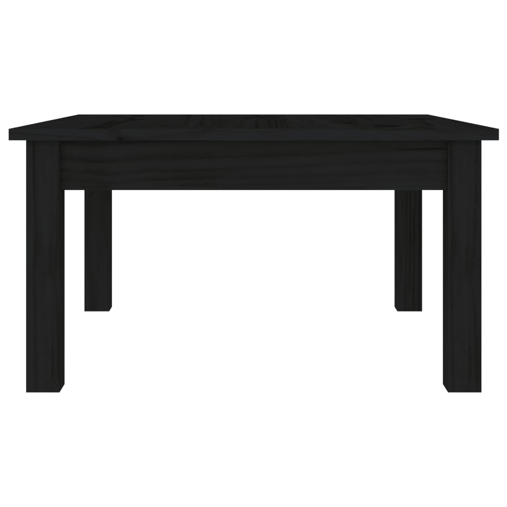 vidaXL Table basse Noir 55x55x30 cm Bois massif de pin