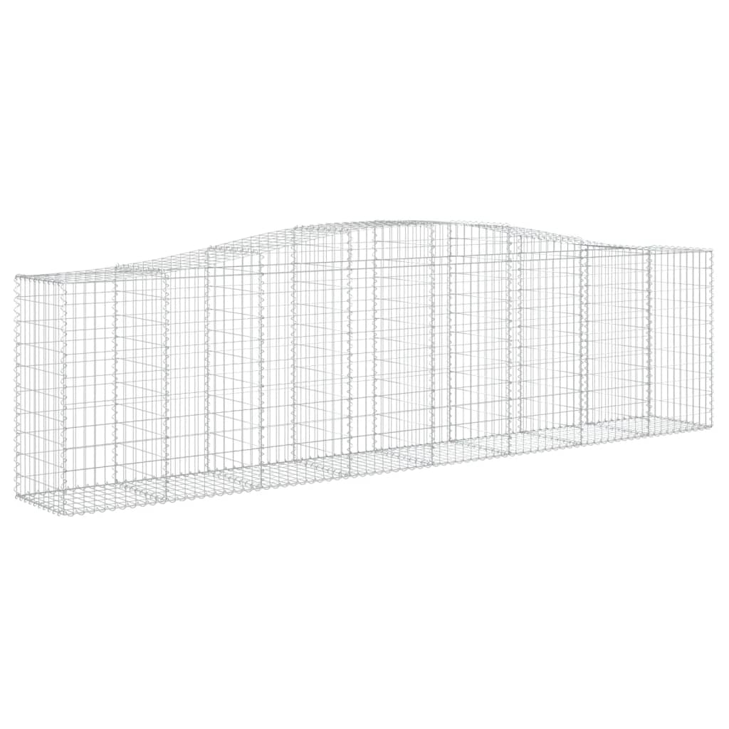 vidaXL Paniers à gabions arqués 5 pcs 400x50x100/120 cm Fer galvanisé