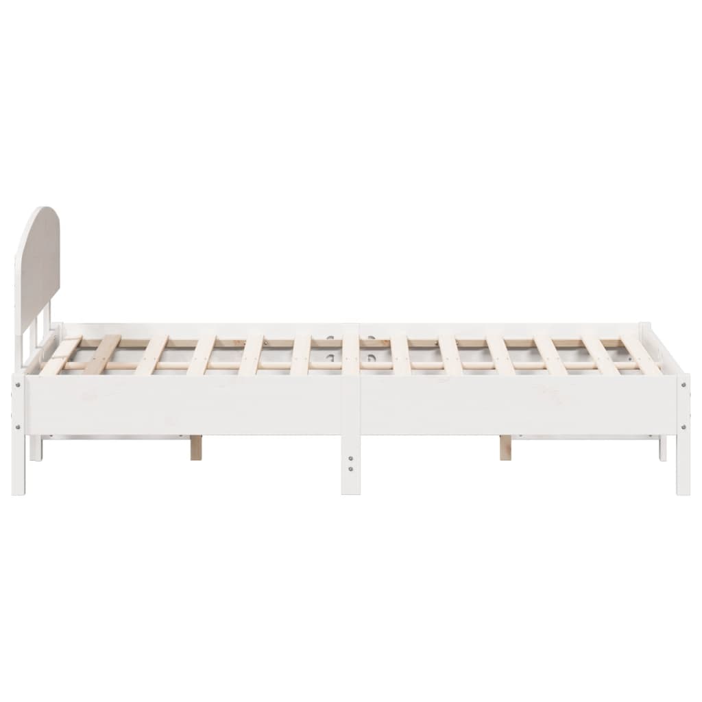 vidaXL Cadre de lit sans matelas blanc 160x200 cm bois de pin massif