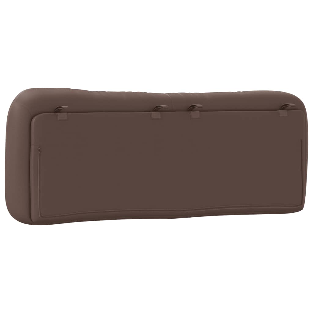 vidaXL Coussin de tête de lit marron 120 cm similicuir