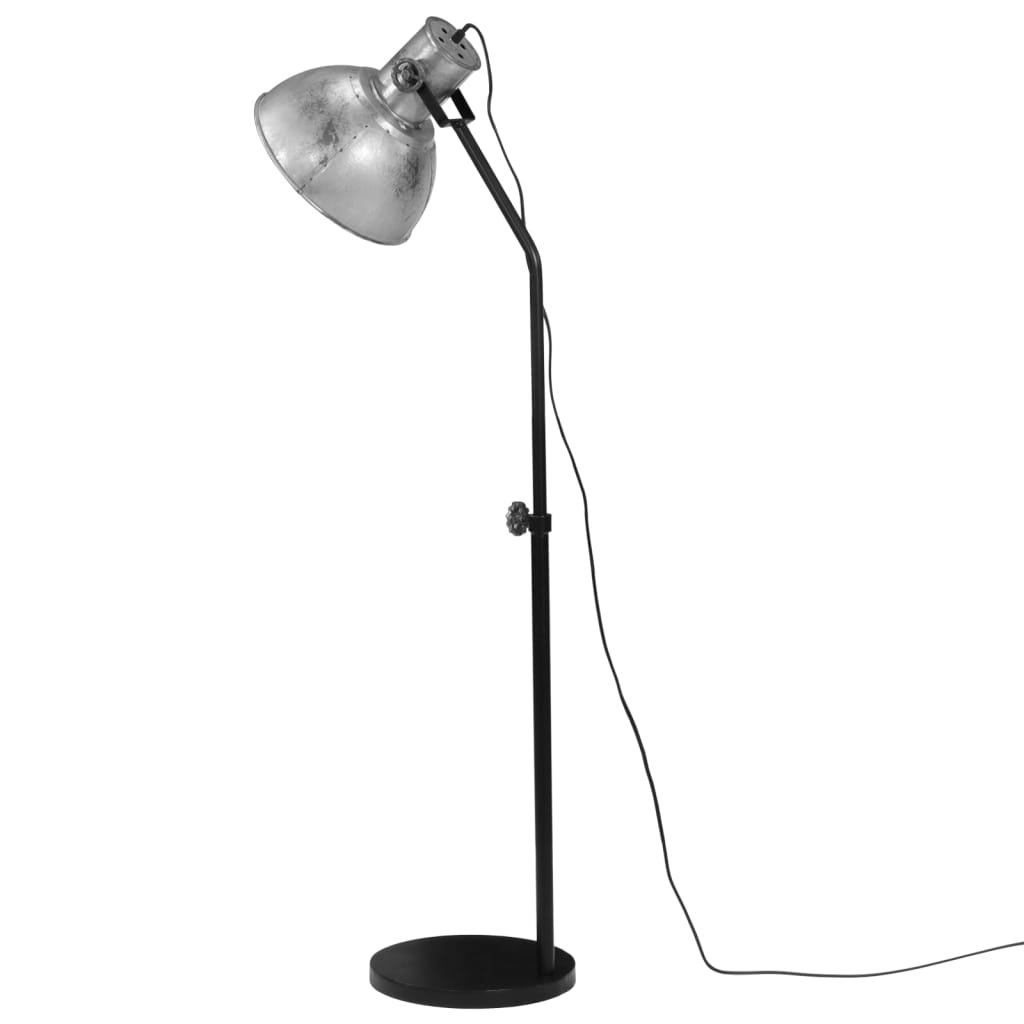 vidaXL Lampadaire 25 W argent vintage 30x30x90-150 cm E27