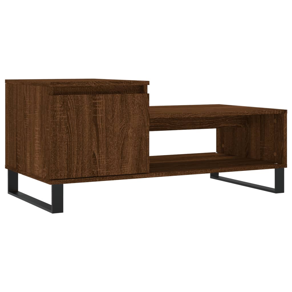 vidaXL Table basse Chêne marron 100x50x45 cm Bois d'ingénierie