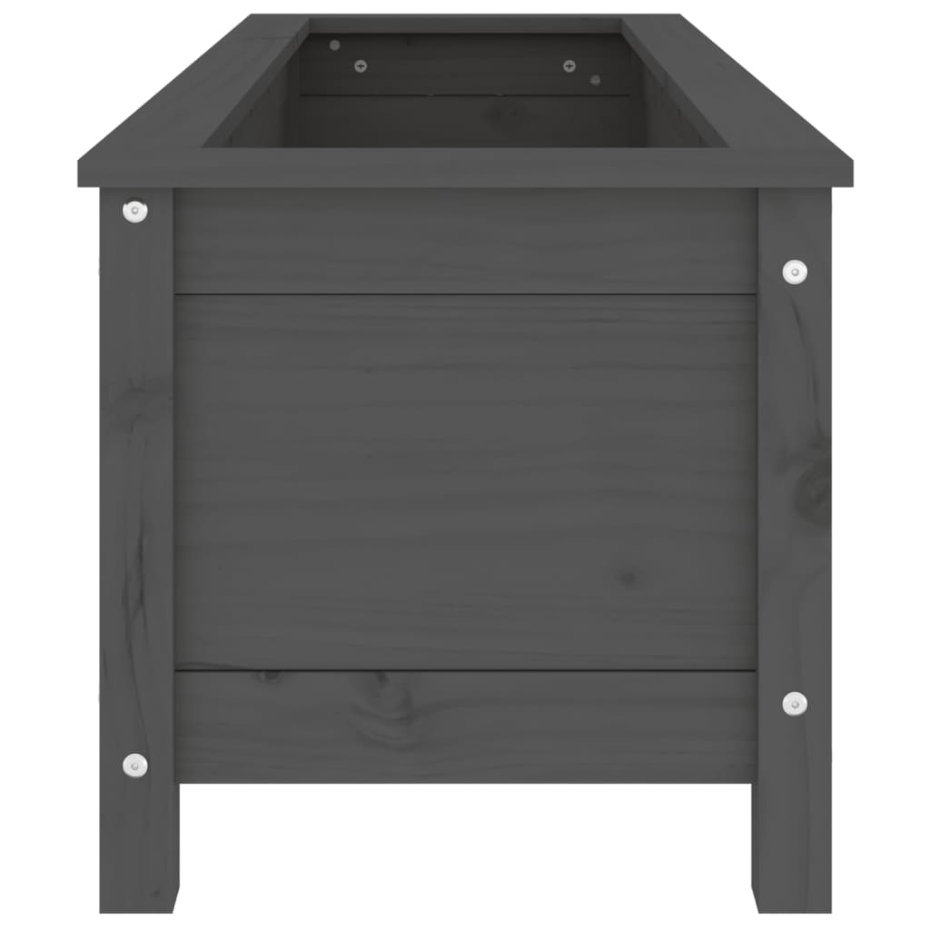 vidaXL Lit surélevé de jardin gris 119,5x40x39 cm bois de pin massif