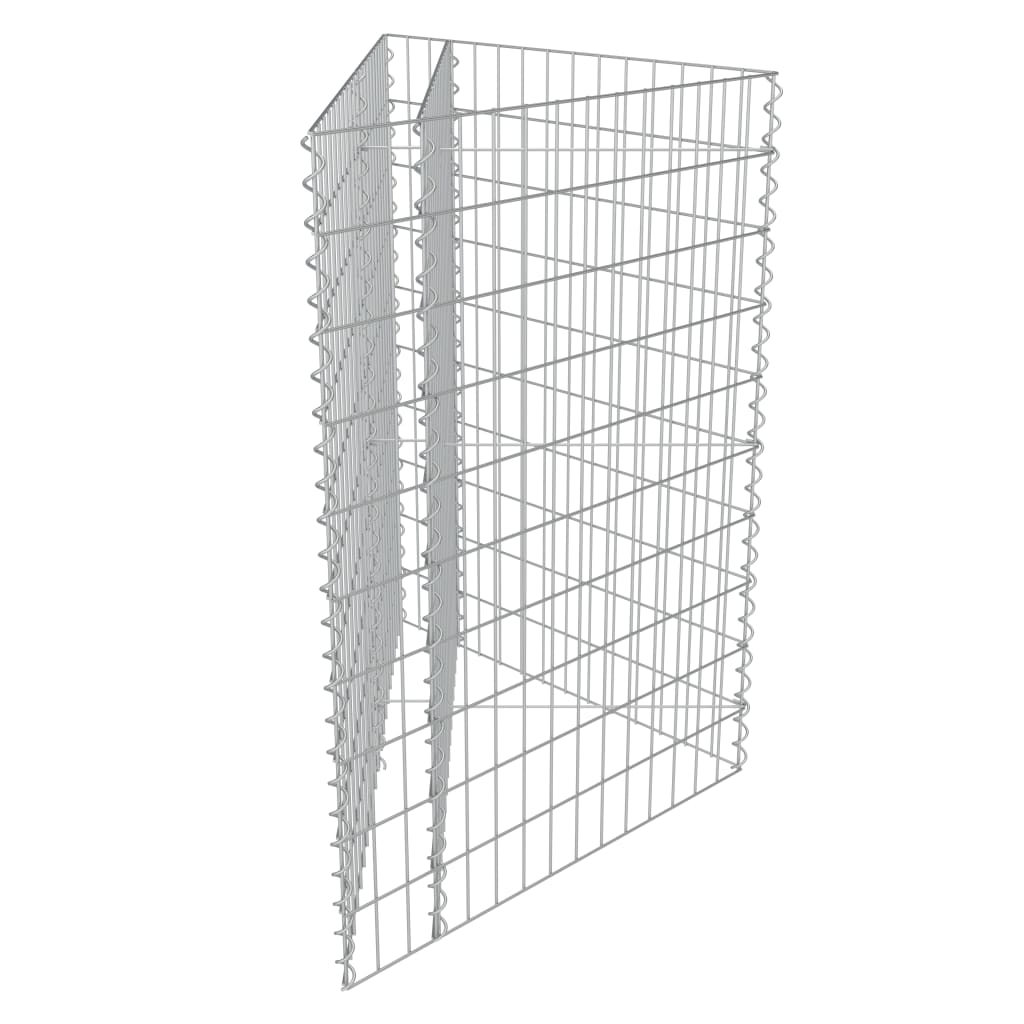 vidaXL Lit surélevé à gabion Acier galvanisé 75x75x100 cm