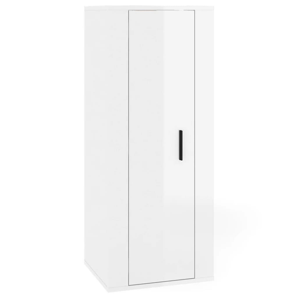 vidaXL Ensemble de meubles TV 3 pcs Blanc brillant Bois d'ingénierie