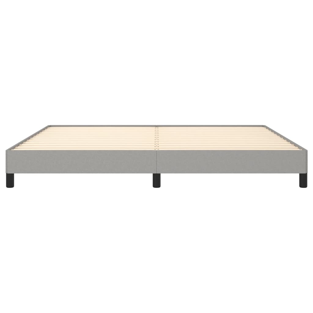 vidaXL Cadre de lit sans matelas gris clair 200x200 cm tissu