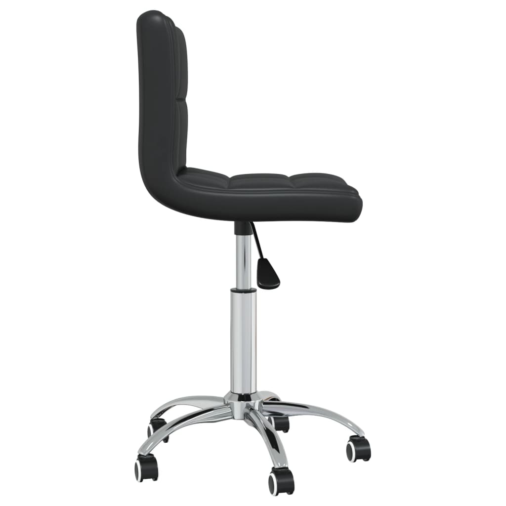 vidaXL Chaise pivotante de salle à manger Noir Similicuir