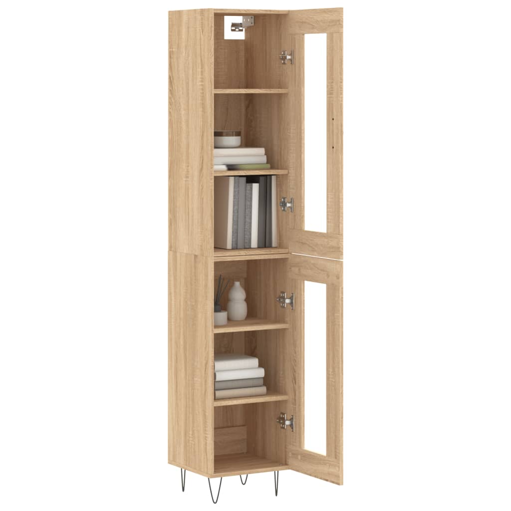 vidaXL Buffet haut Chêne sonoma 34,5x34x180 cm Bois d'ingénierie