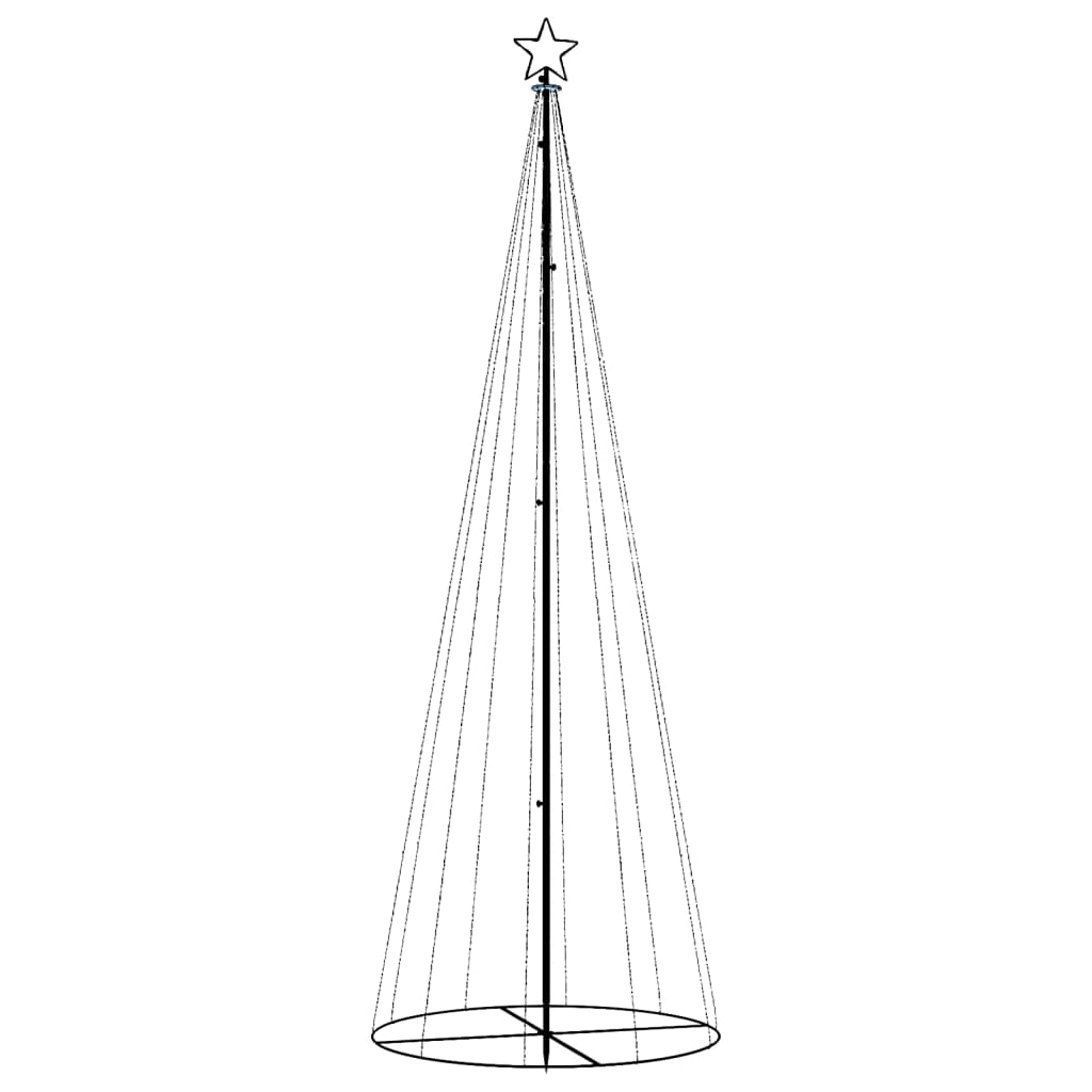 vidaXL Arbre de Noël cône 310 LED Colorées 100x300 cm