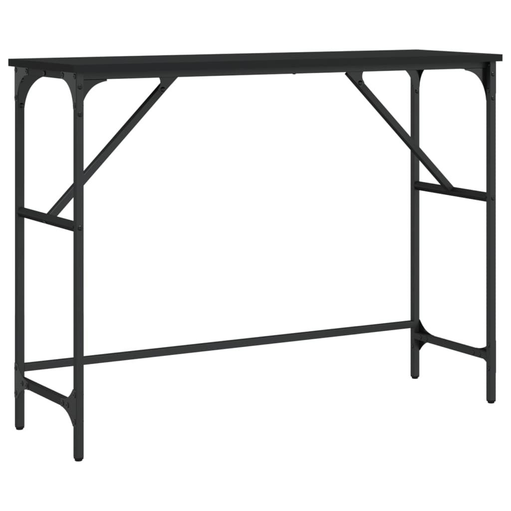 vidaXL Table console noir 100x32x75 cm bois d'ingénierie