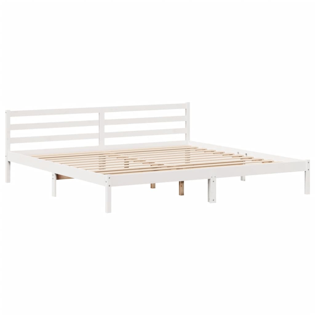 vidaXL Cadre de lit sans matelas blanc 180x200 cm bois massif de pin