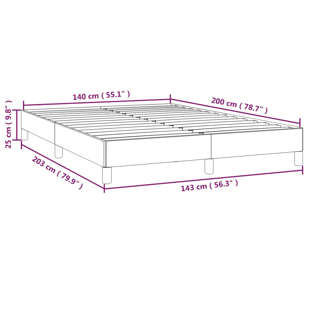 vidaXL Cadre de lit sans matelas marron 140x200 cm similicuir