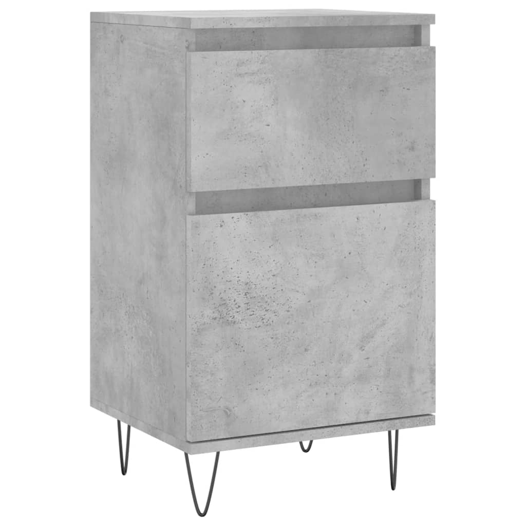 vidaXL Buffets 2 pcs gris béton 40x35x70 cm bois d'ingénierie