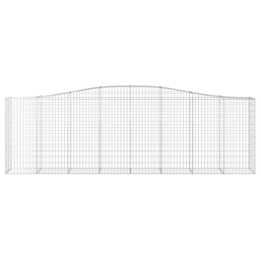 vidaXL Panier de gabions arqué 400x50x120/140 cm Fer galvanisé