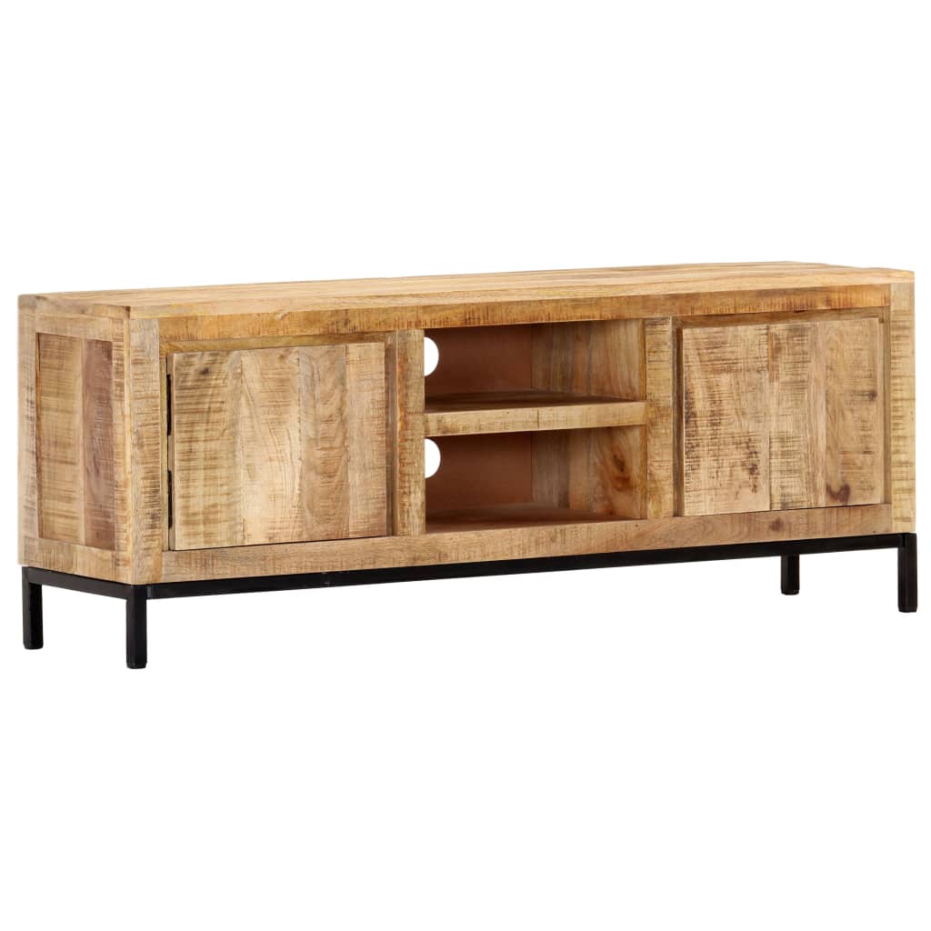 vidaXL Meuble TV 118 x 30 x 45 cm Bois de manguier massif