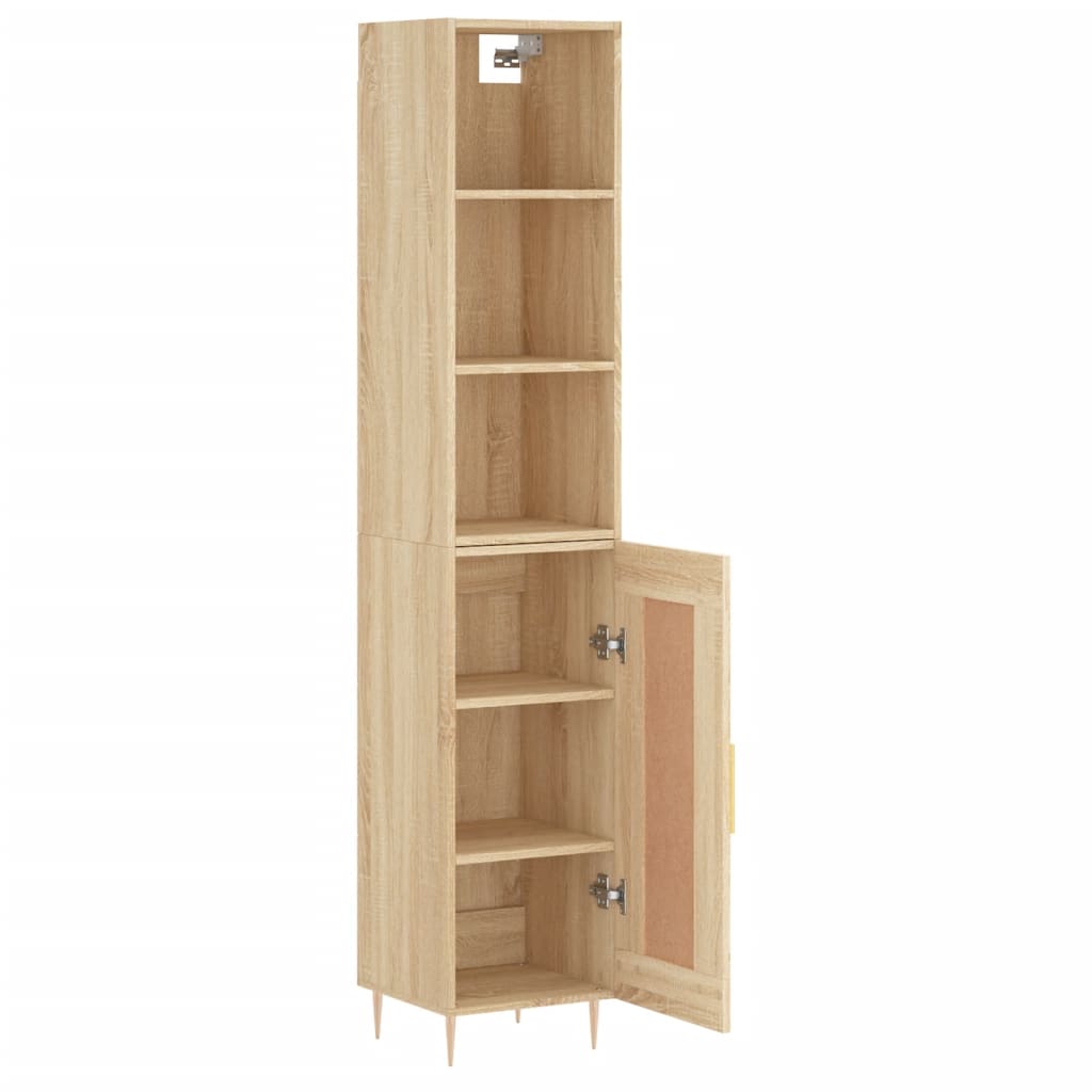 vidaXL Buffet haut Chêne sonoma 34,5x34x180 cm Bois d'ingénierie