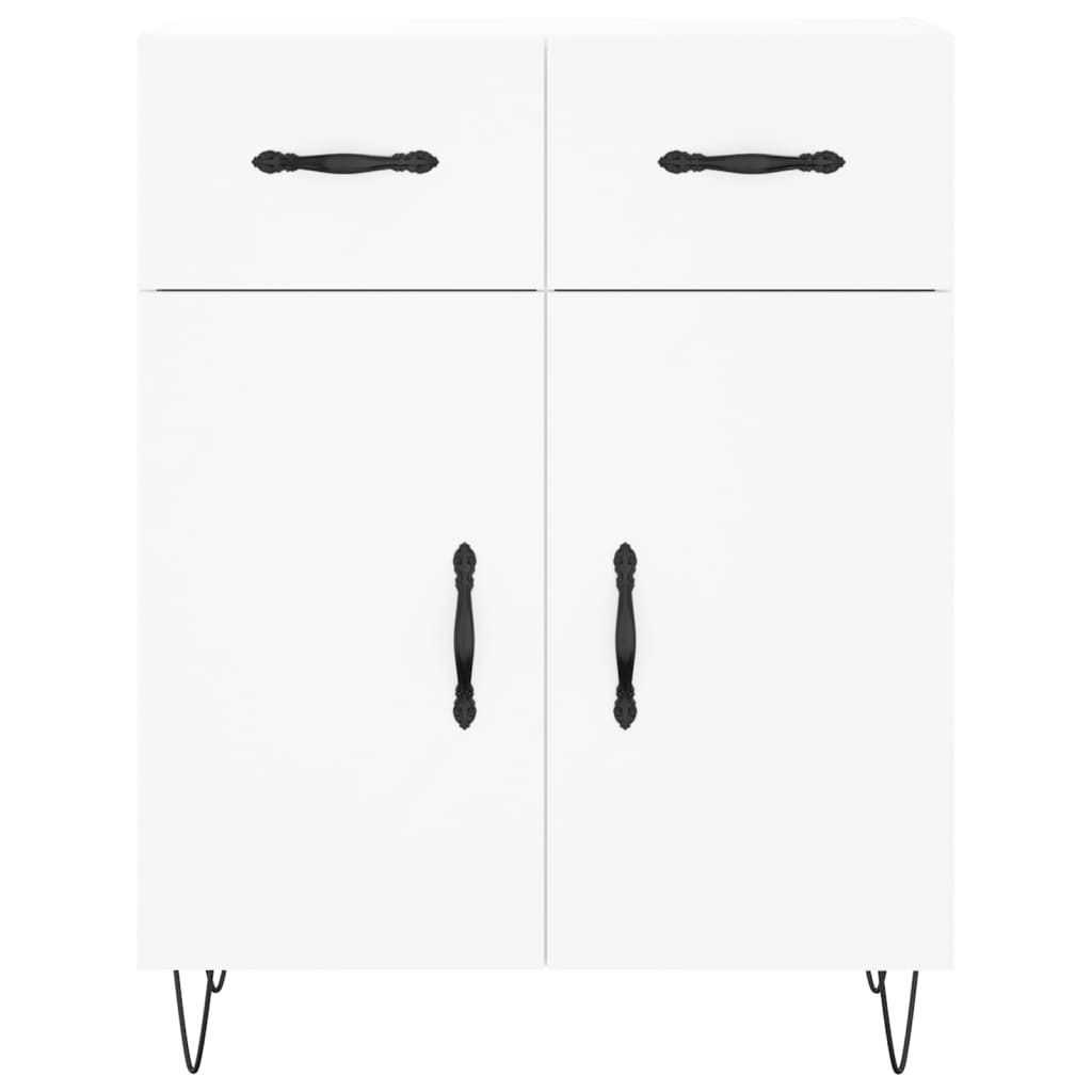 vidaXL Buffet haut Blanc 69,5x34x180 cm Bois d'ingénierie