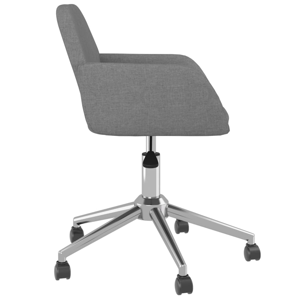 vidaXL Chaises pivotantes à manger lot de 2 Gris clair Tissu