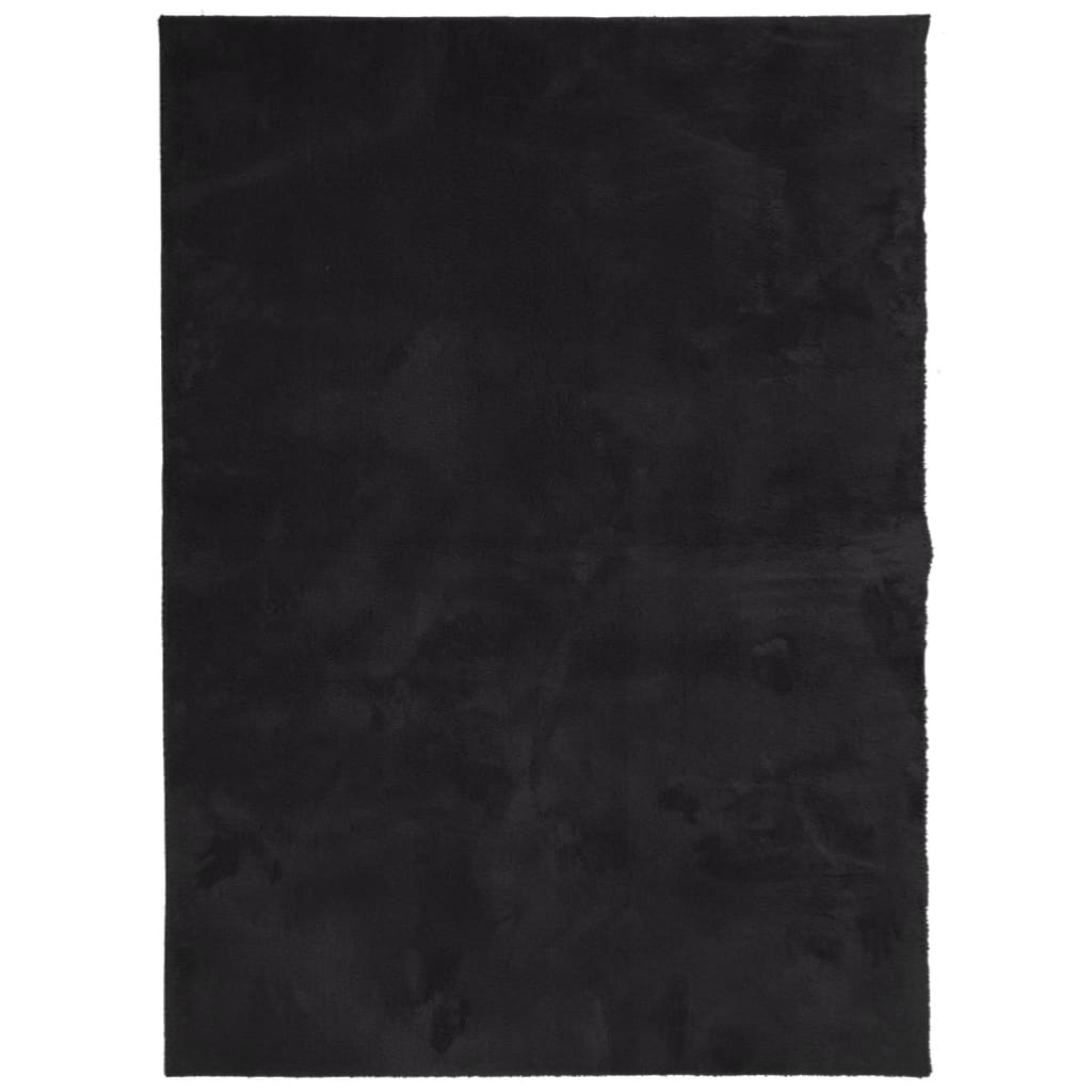 vidaXL Tapis HUARTE à poils courts doux et lavable noir 200x280 cm