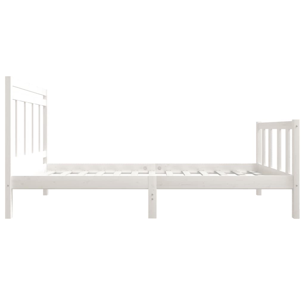 vidaXL Cadre de lit sans matelas blanc bois massif 100x200 cm