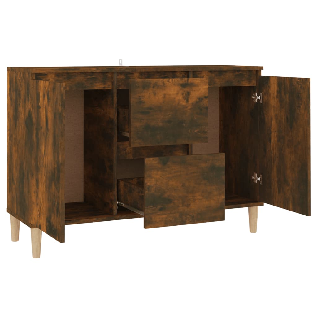 vidaXL Buffet Chêne fumé 101x35x70 cm Bois d'ingénierie