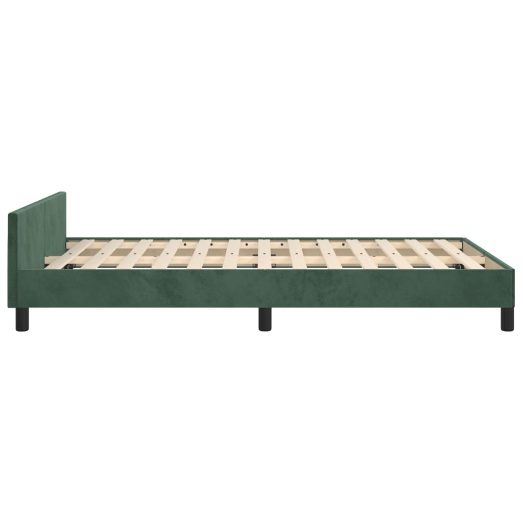 vidaXL Cadre de lit sans matelas vert foncé 120x200 cm velours