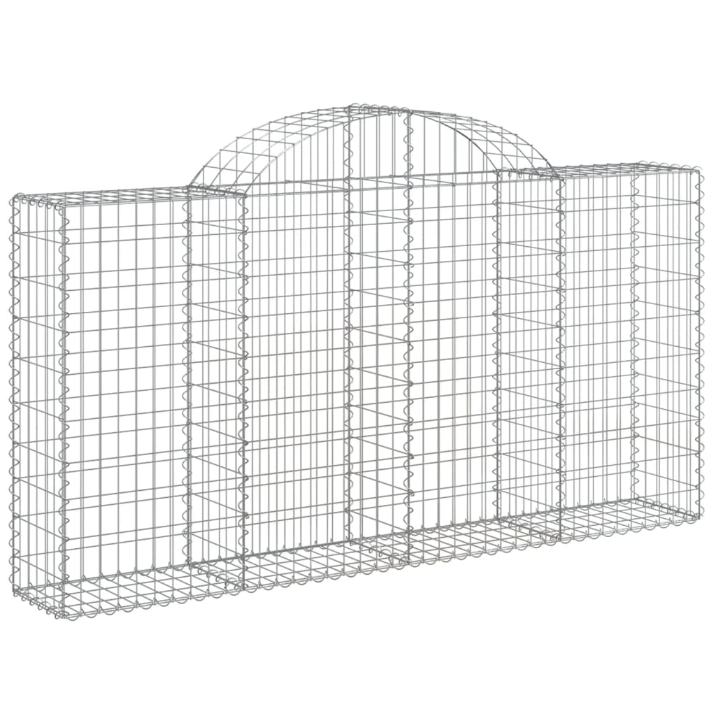 vidaXL Paniers à gabions arqués 4 pcs 200x30x100/120 cm Fer galvanisé