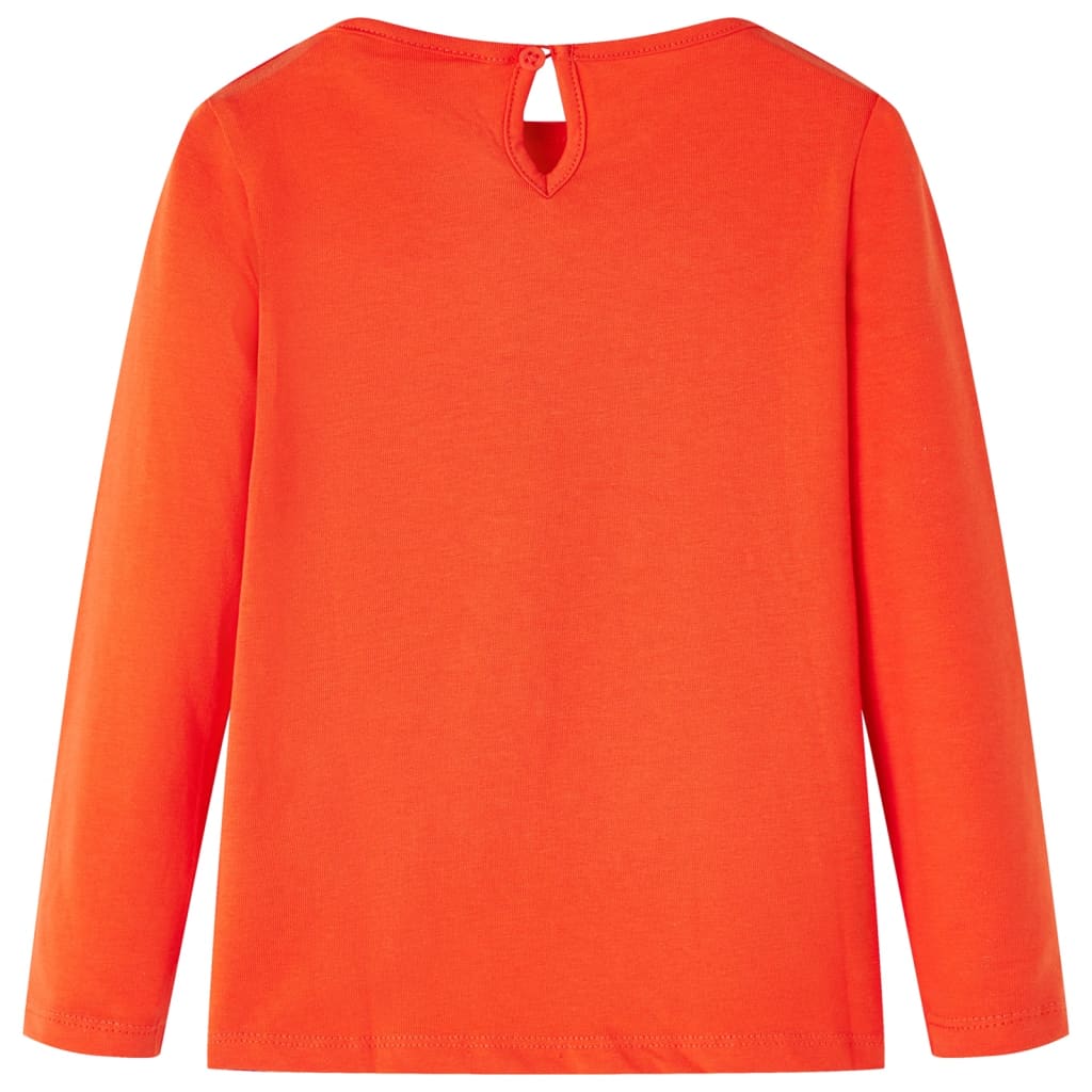 T-shirt enfants à manches longues orange foncé 140