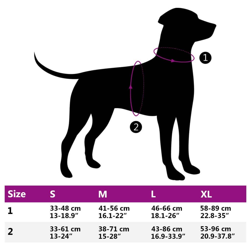 vidaXL Harnais pour chien et bandes réfléchissantes réglables marron M