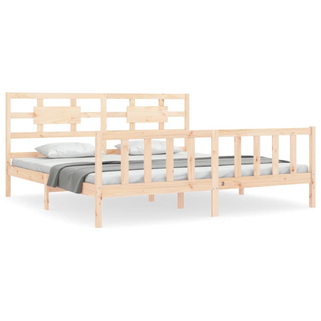 vidaXL Cadre de lit sans matelas 200x200 cm bois massif de pin