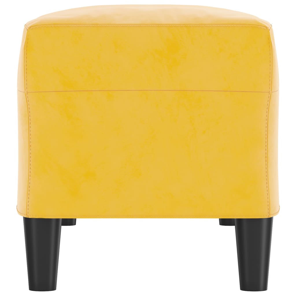 vidaXL Banc Jaune 100x35x41 cm Velours