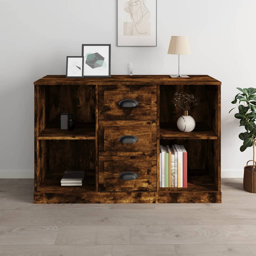 vidaXL Buffet chêne fumé 104,5x35,5x67,5 cm bois d'ingénierie