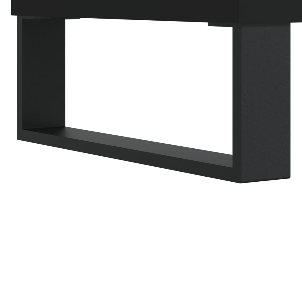 vidaXL Table basse noir 90x50x40 cm bois d'ingénierie