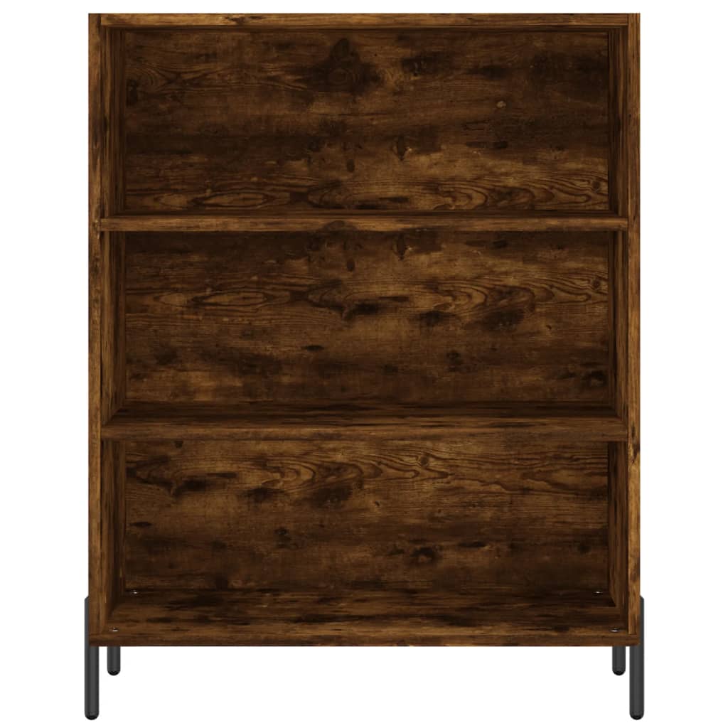 vidaXL Buffet haut Chêne fumé 69,5x34x180 cm Bois d'ingénierie