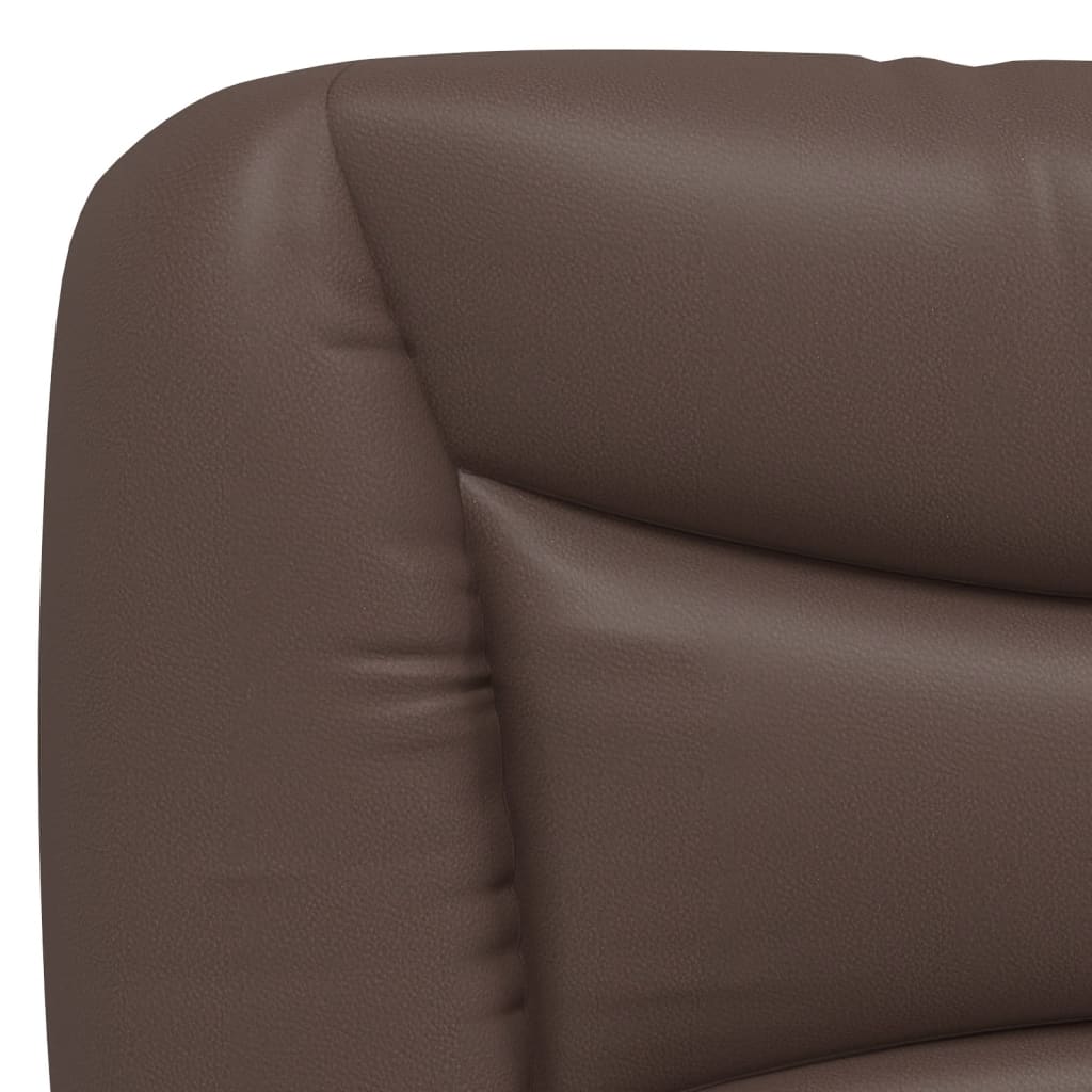 vidaXL Coussin de tête de lit marron 120 cm similicuir