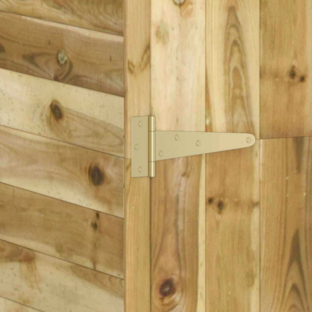 vidaXL Abri à outils avec porte 107x107x220 cm Bois de pin imprégné