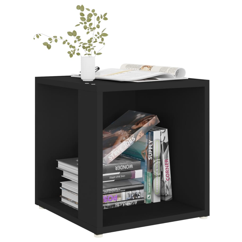 vidaXL Table d'appoint Noir 33x33x34,5 cm Aggloméré