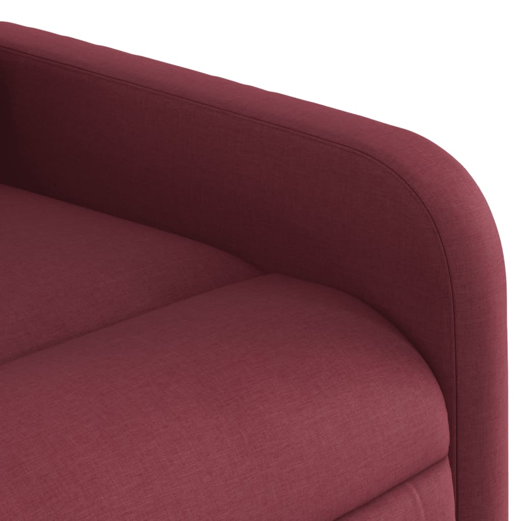 vidaXL Fauteuil inclinable rouge bordeaux tissu