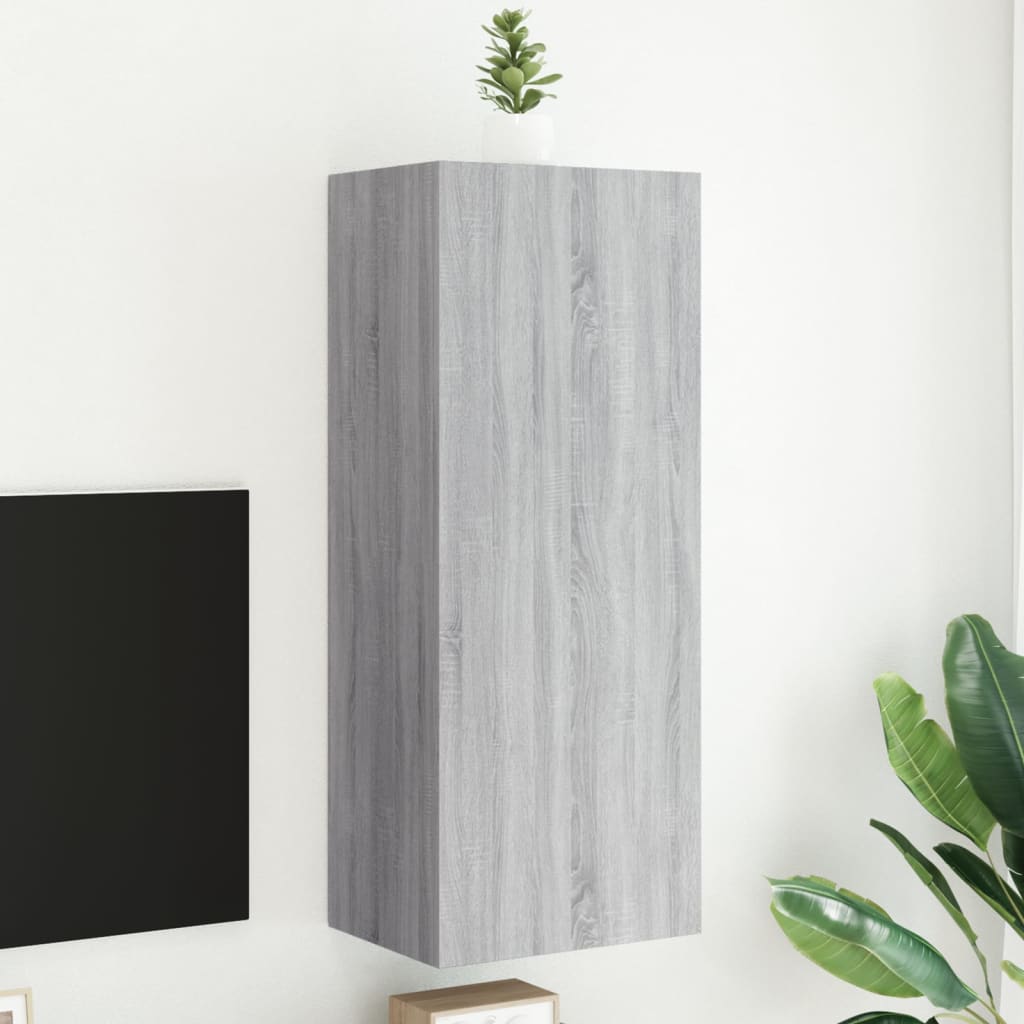 vidaXL Meuble TV mural sonoma gris 40,5x30x102 cm bois d'ingénierie