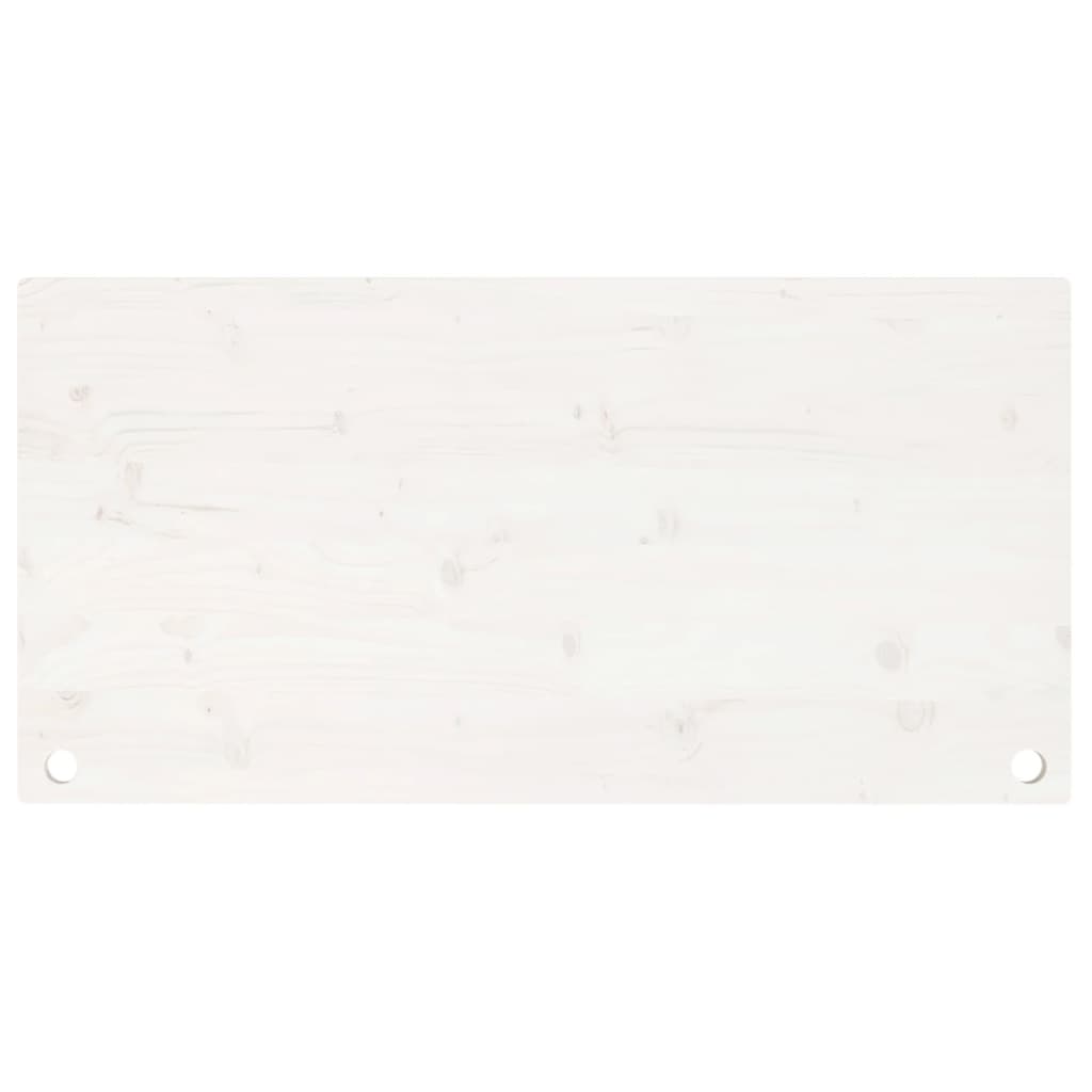 vidaXL Dessus de bureau blanc 100x60x2,5 cm bois massif de pin
