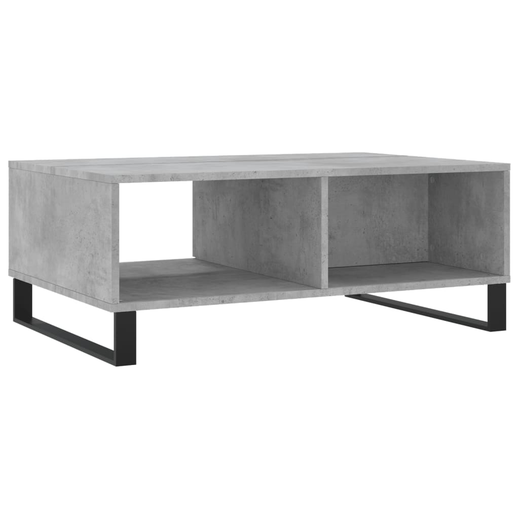 vidaXL Table basse gris béton 90x60x35 cm bois d'ingénierie