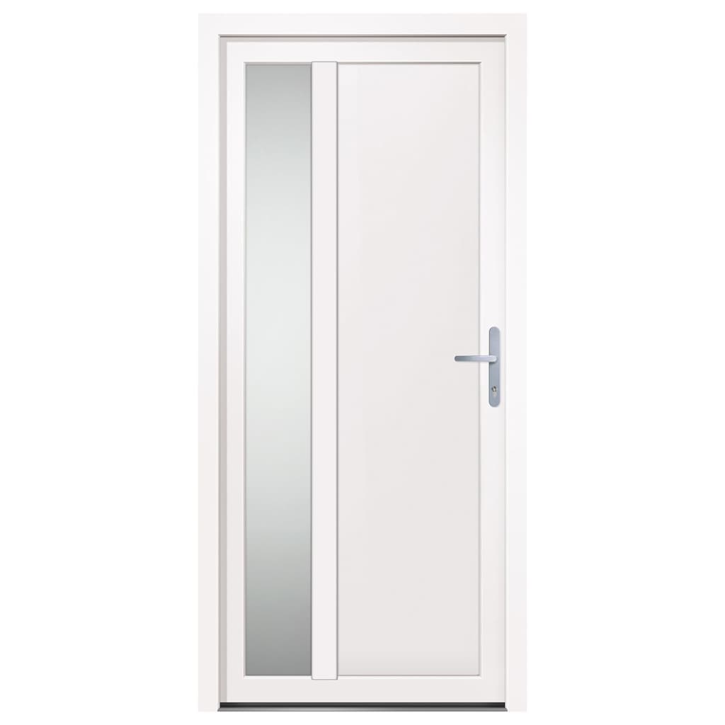 vidaXL Porte d'entrée Blanc 98x208 cm PVC