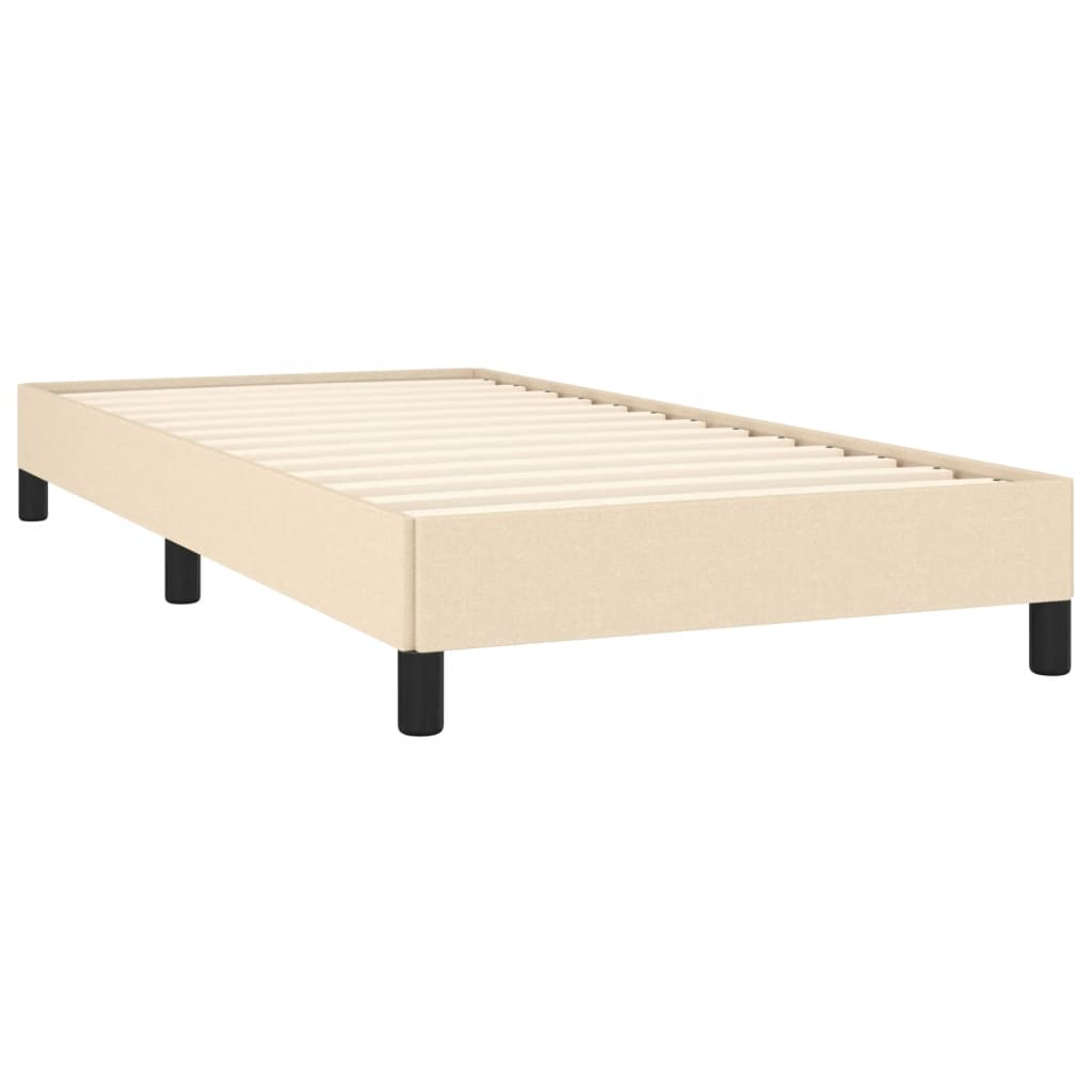 vidaXL Cadre de lit sans matelas crème 90x190 cm tissu