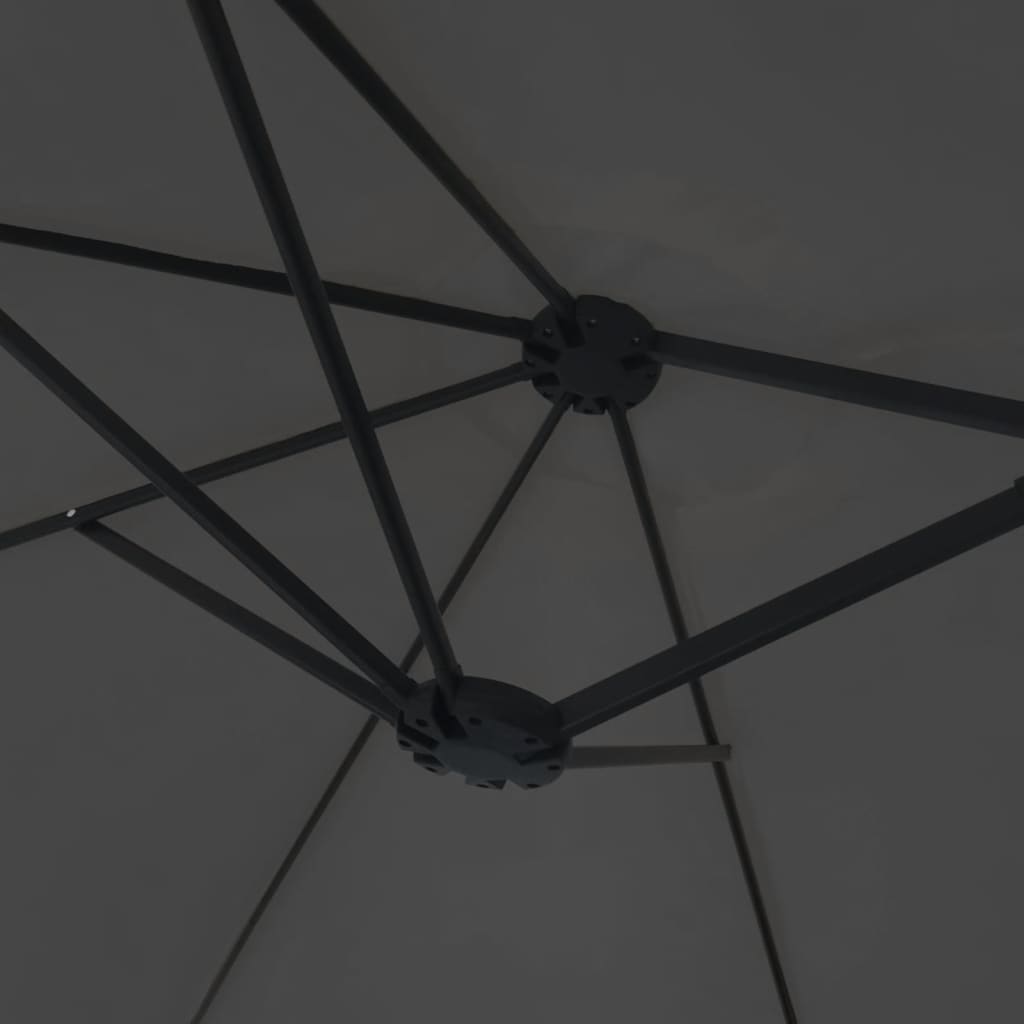 vidaXL Parasol à double tête avec LED anthracite 449x245 cm