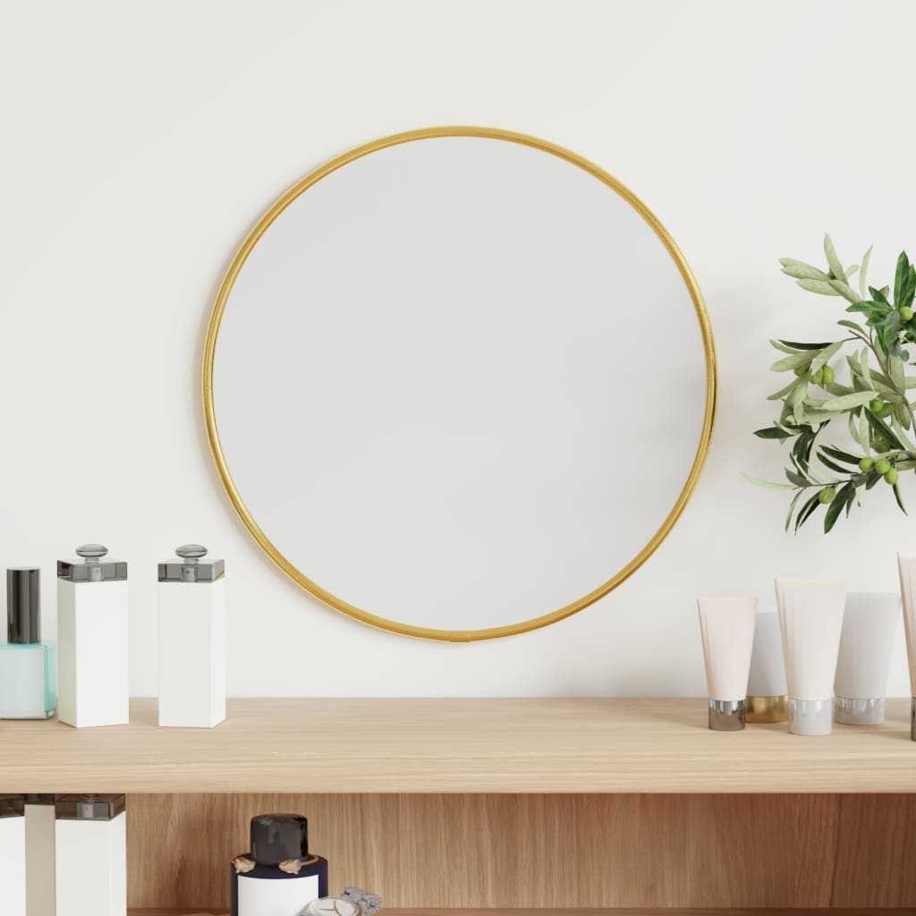 vidaXL Miroir mural Doré Ø 30 cm Rond