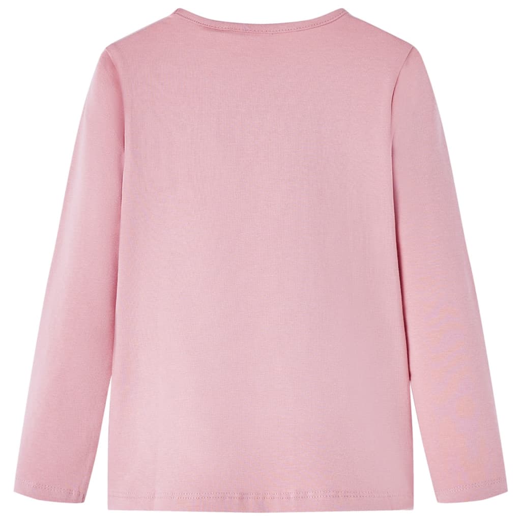 T-shirt enfants à manches longues rose clair 140